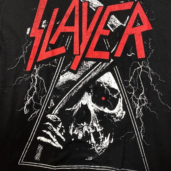 Slayer Logo Triangle Reaper Graphic Design T-Shirt Small - Picture 2 of 5